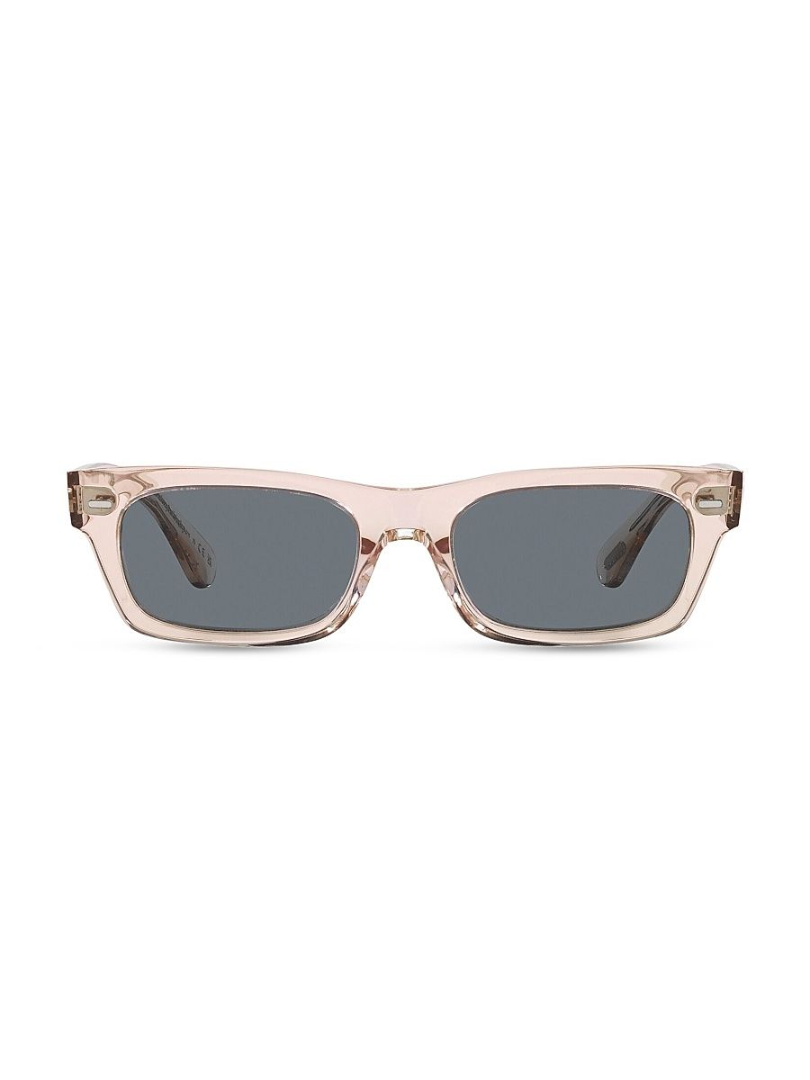 Men's Kasdan 48MM Rectangle Solid Sunglasses - Rose Gold