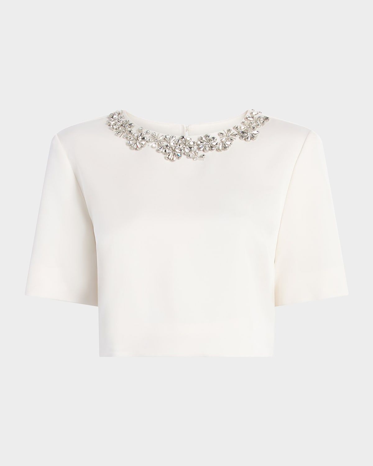 Adona Tumbling Flowers Crepe Crop Top