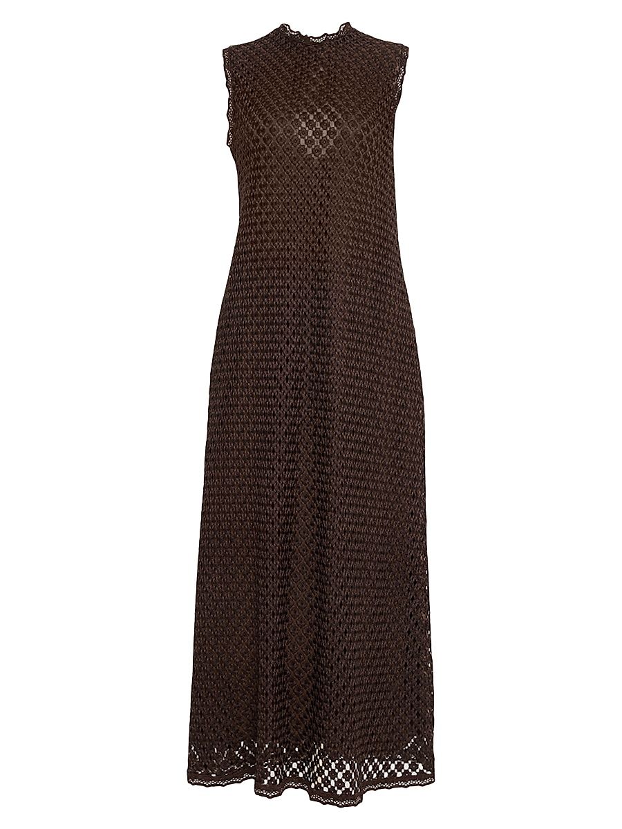 Women's Cyrene Floral Lace Midi-Dress - Brown Multi - Size Small