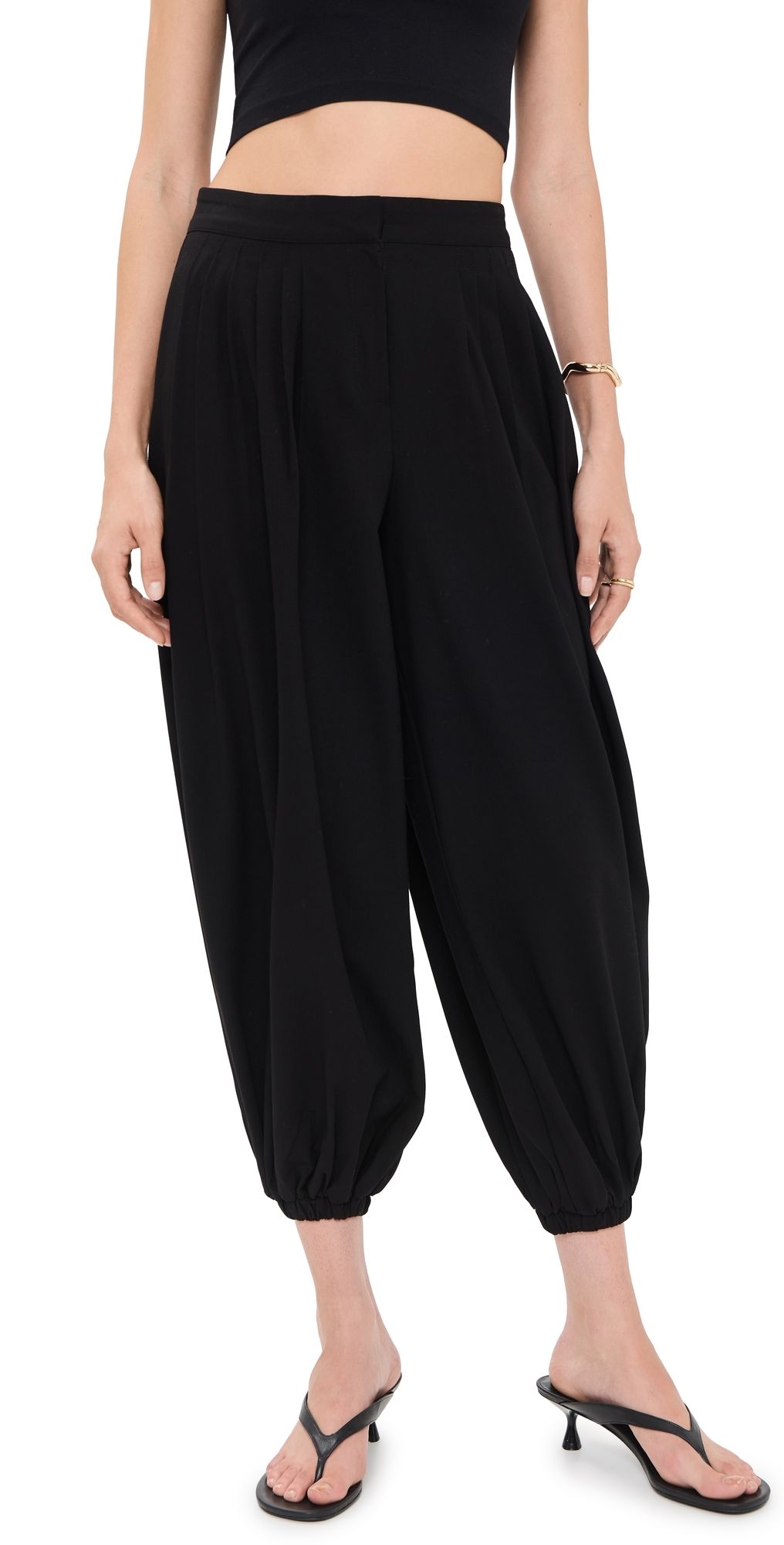 Source Unknown Giacca Ruched Balloon Leg Trousers Black L
