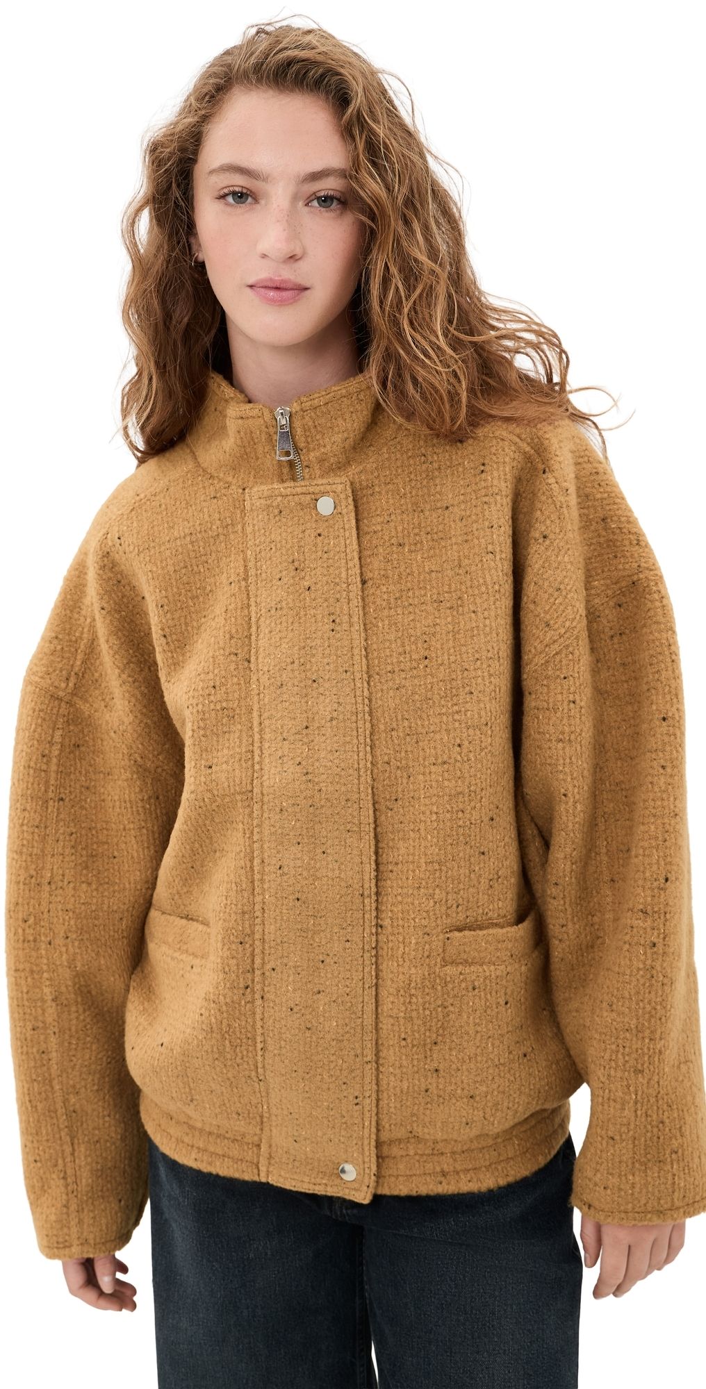 VRG GRL Lennon Bomber Jacket Tan L