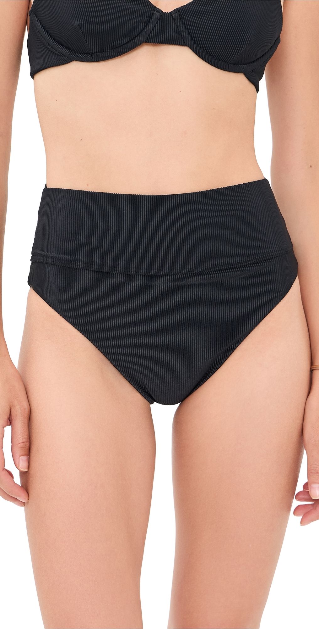 Beach Riot Highway Full Bikini Bottoms Black XL