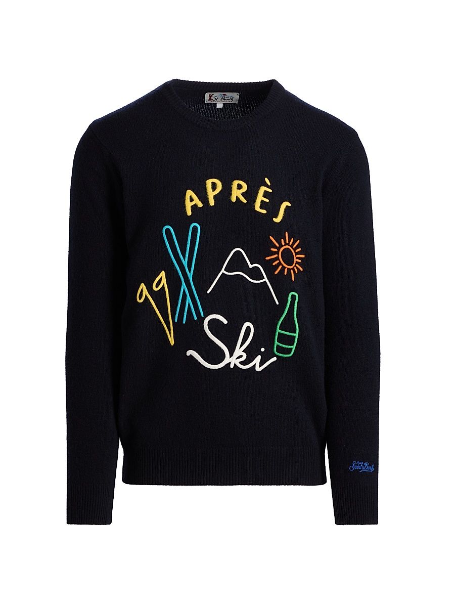 Men's Heron Wool-Blend Crewneck Sweater - Apres Ski Big - Size XL