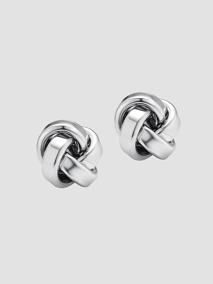 Women's Eternal Knot Studs in Sterling Silver - Silver
