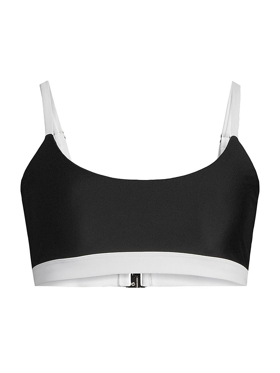 Women's Cari Bikini Top - Black White - Size Medium