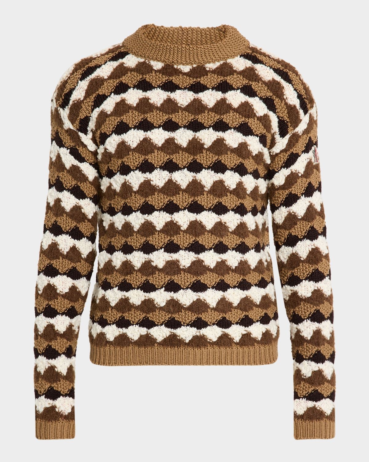 Men & apos;s Geometric Jacquard Wool-Blend Crewneck Sweater