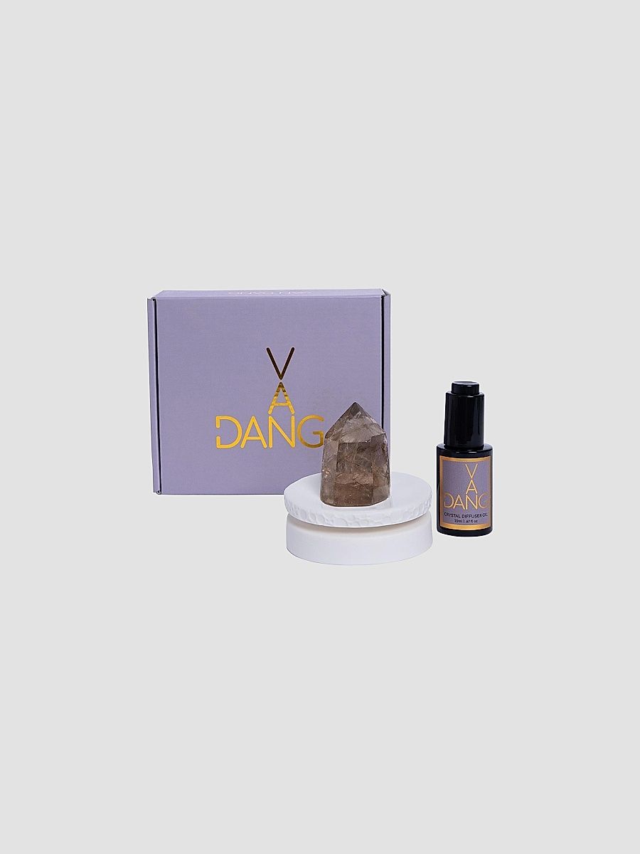 Acid Washed Dream Diffuser Oil & Smoky Quartz Crystal Meditation Set