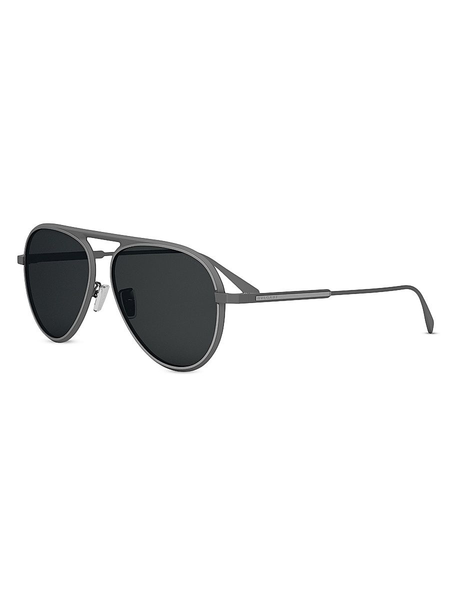 Men's Octo 59MM Pilot Sunglasses - Ruthenium Grey Polarized