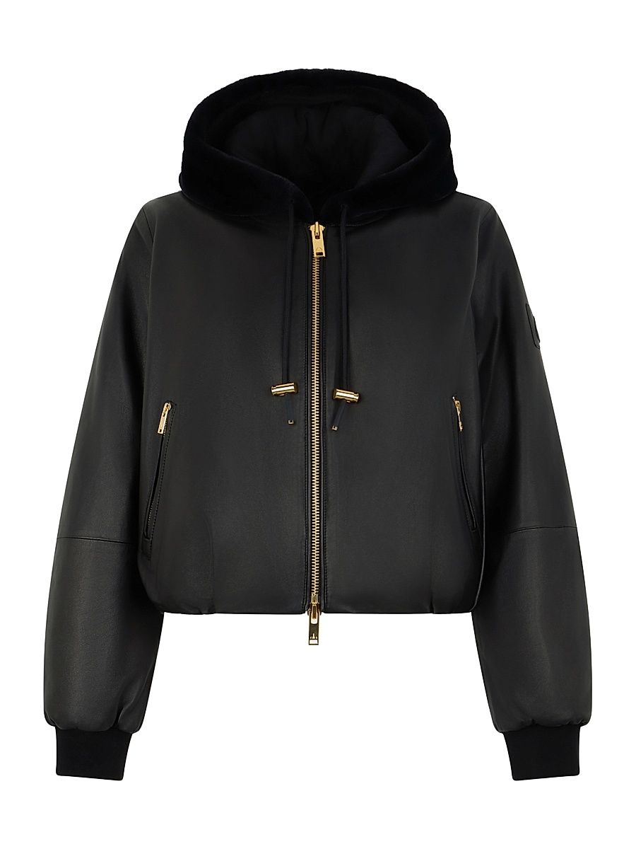 Women's Cardin Bunny Satin & Velvet Jacket - Black - Size Large