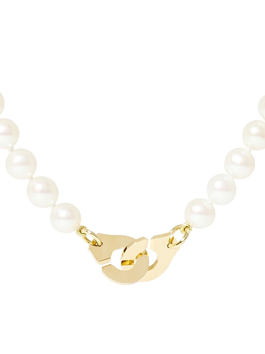 Women's Menottes Dinh Van R10 18K Yellow Gold & Freshwater Pearl Necklace - Yellow Gold