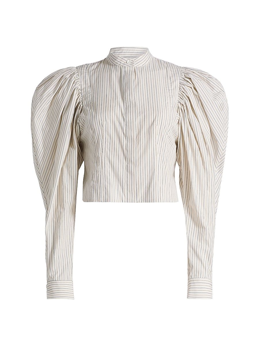 Women's Outlander x Ronny Kobo Swanson Striped Button-Front Top - Outlander Stripe - Size XL