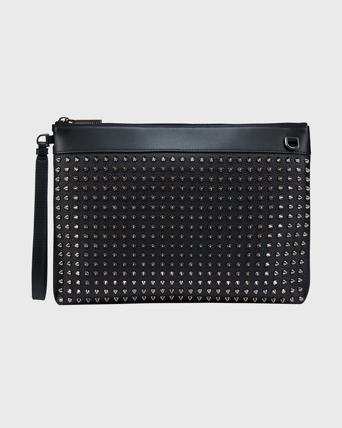 Men & apos;s Funky Suede & Leather Spike Wrist Pouch