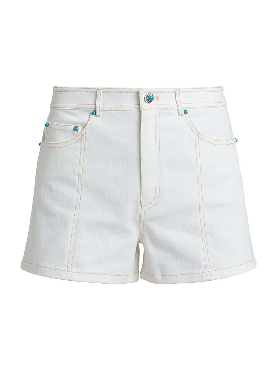 Women's Ceil Denim Shorts - White - Size 14