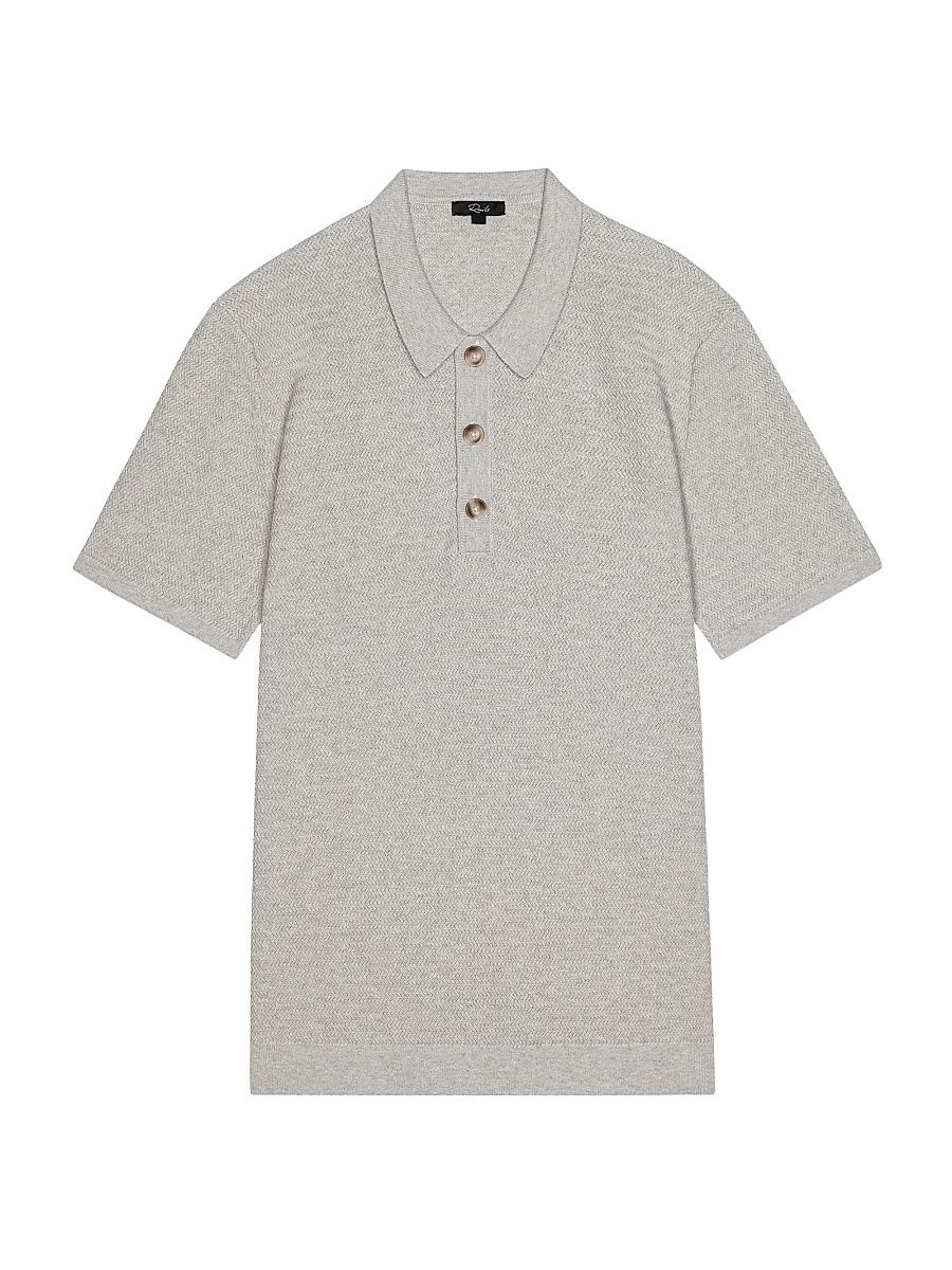Men's Nathan Textured Cotton-Cashmere Shirt - Heather Grey - Size XXL