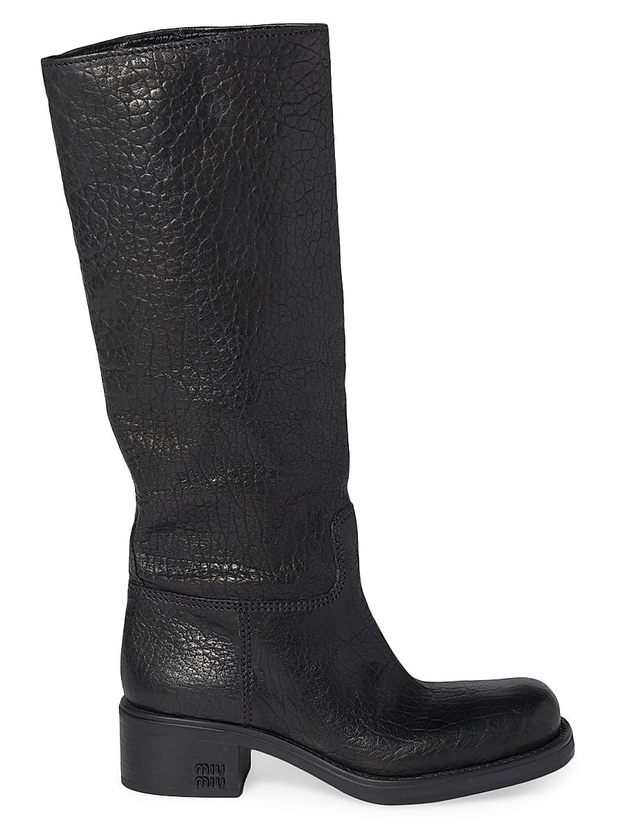 Women's Leather Boots - Black - Size 9.5