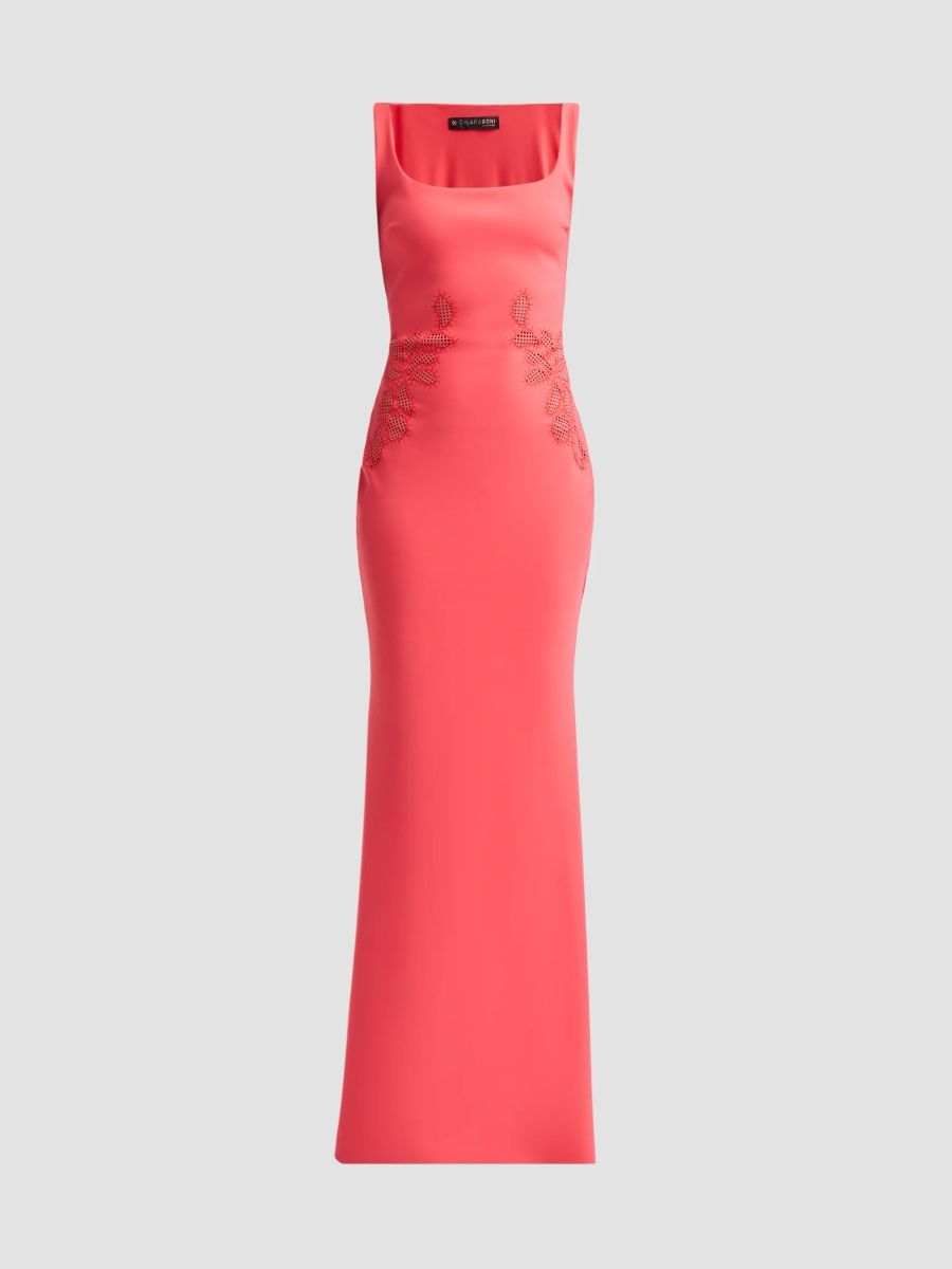 Chiara Boni La Petite Robe Women's Lijia Floral Column Gown - Corallo - Size 16