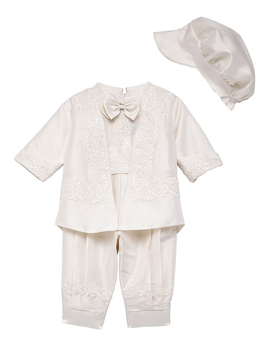 Baby Boy's Three-Piece Organza Formalwear Set - Ivory - Size 6 Months