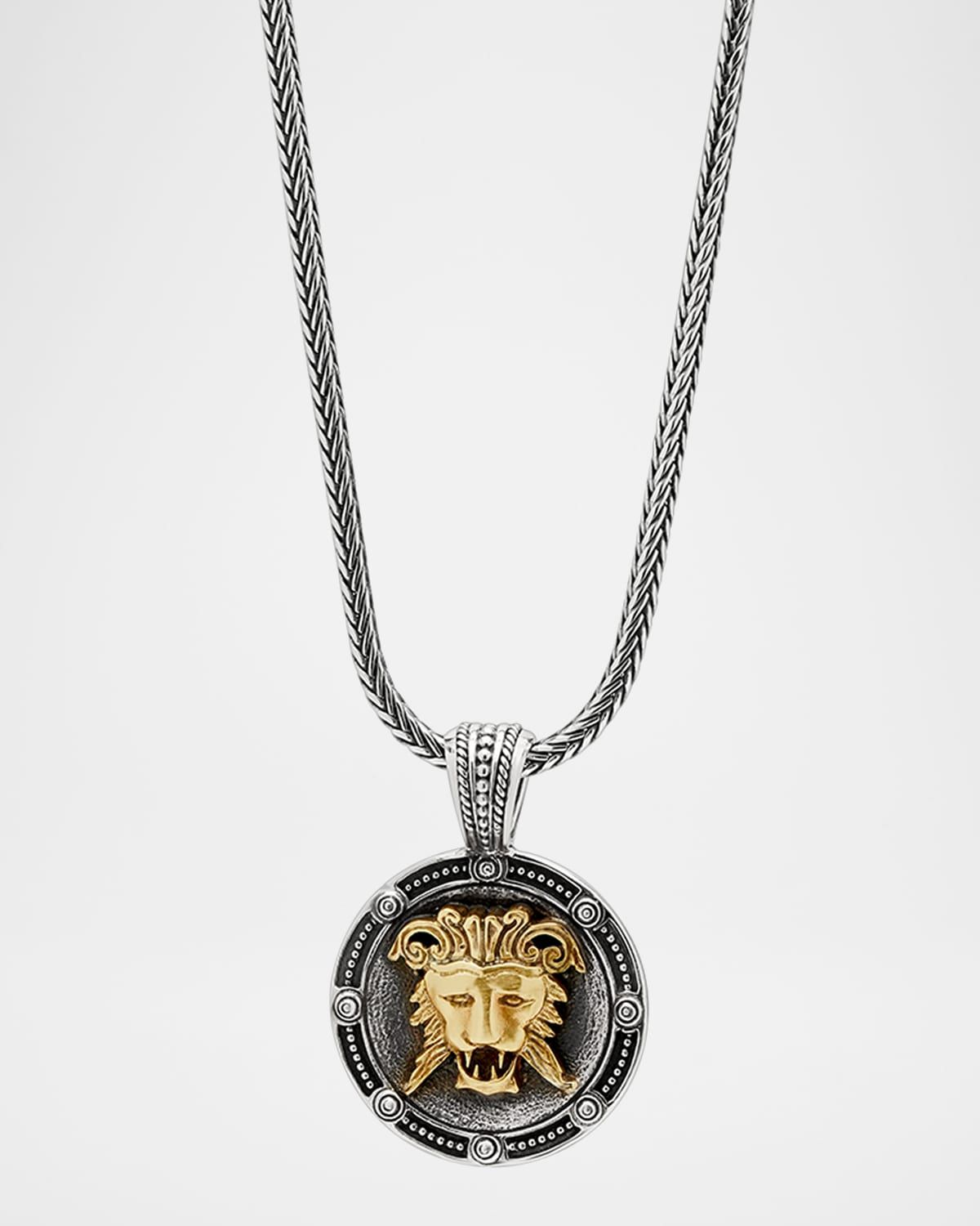 Men & apos;s Myrmidones Round Lion-Face Pendant