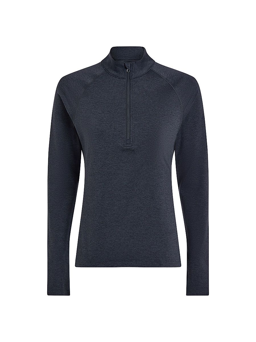 Women's Always Warm Half-Zip Baselayer Top - Black Marl - Size Small