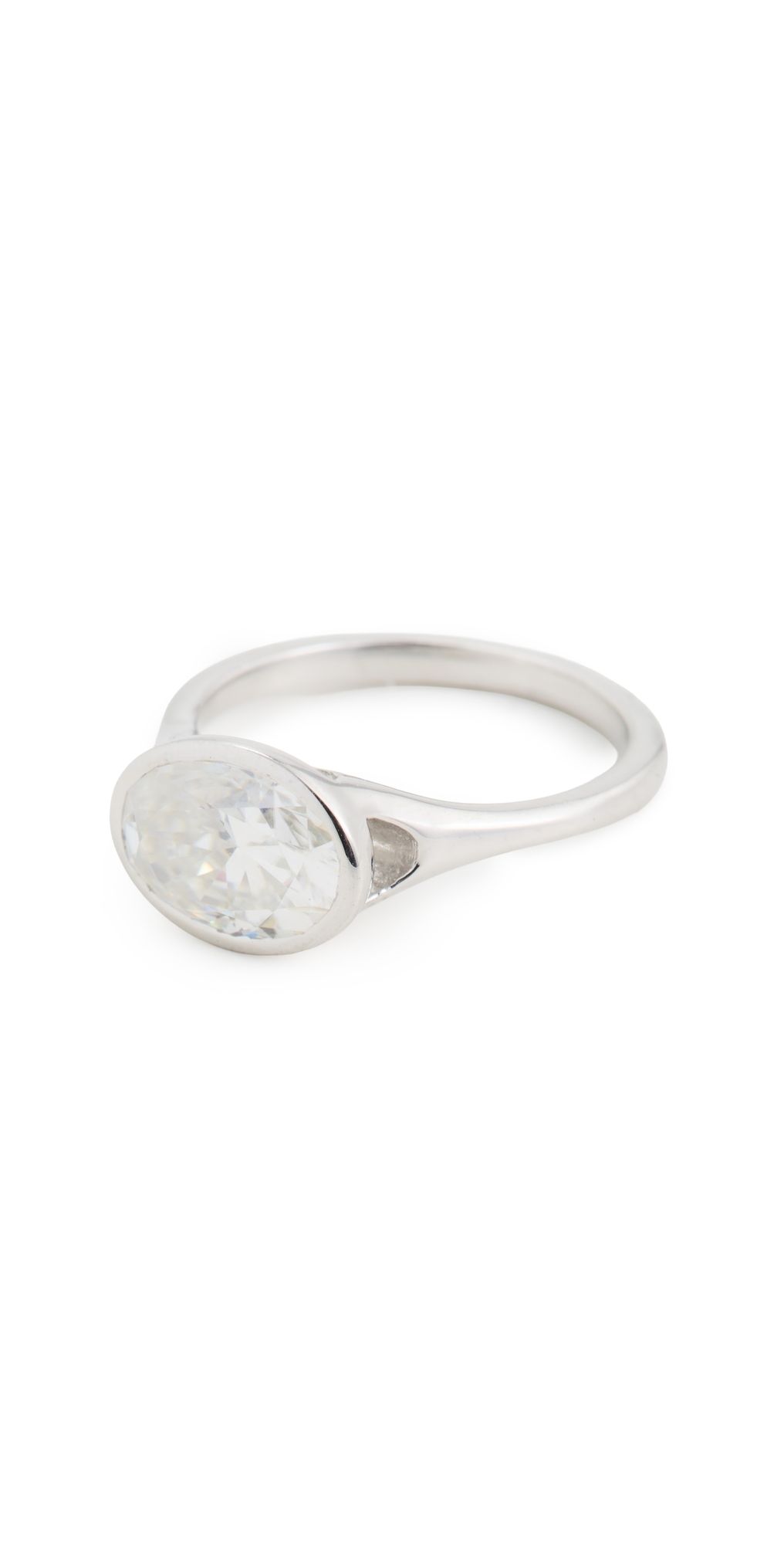 TTR East To West Oval Lab Grown Ring White Gold/Yellow Gold 4.5