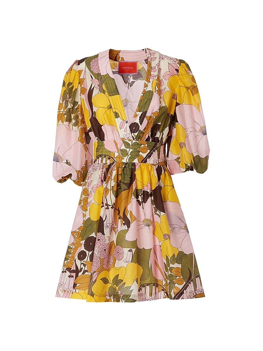 Women's Margherita Dress - Big Flower Rose Pink - Size XS