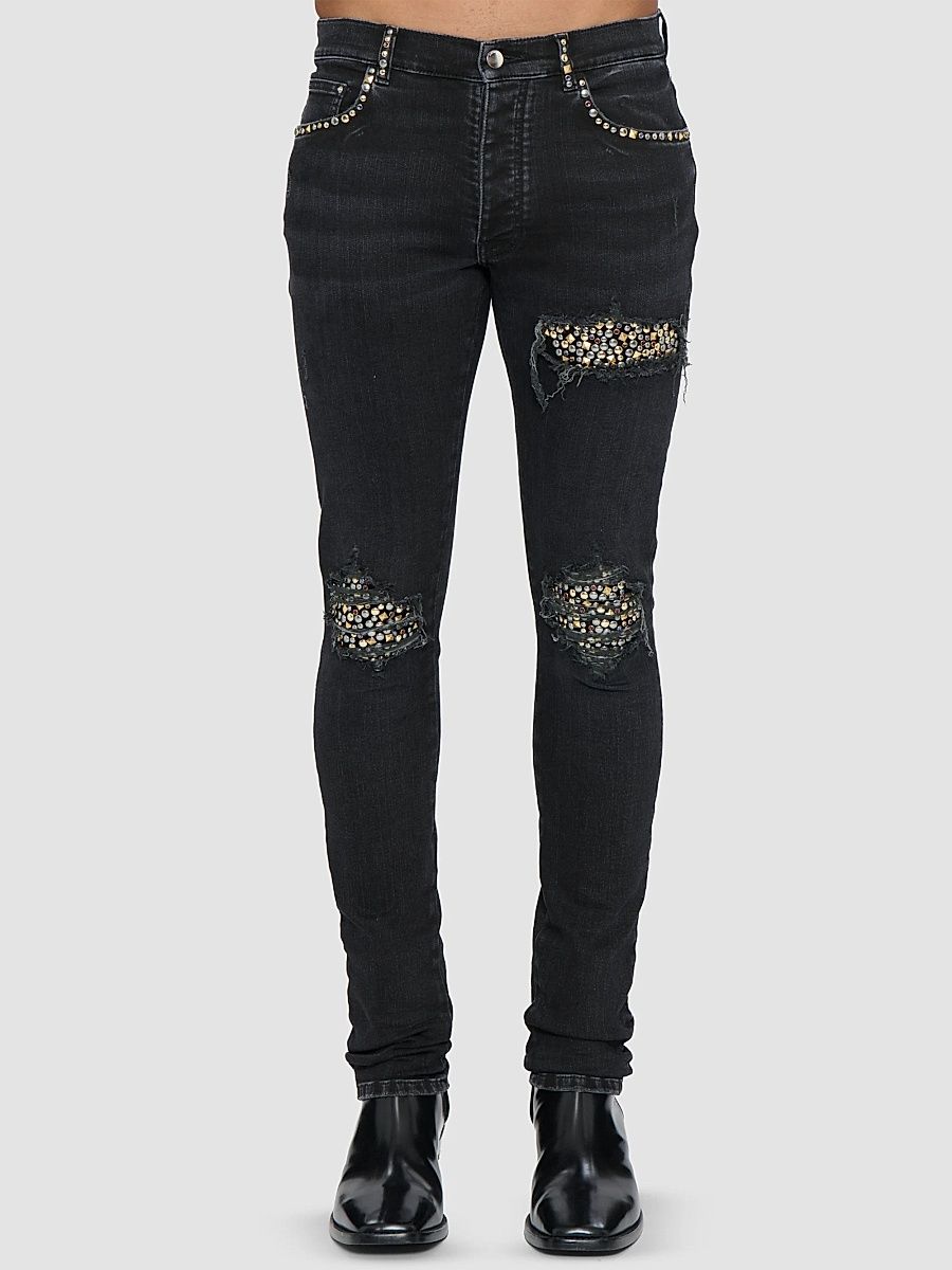 Men's Studs Mx1 Skinny Jeans - Vintage Black - Size 28