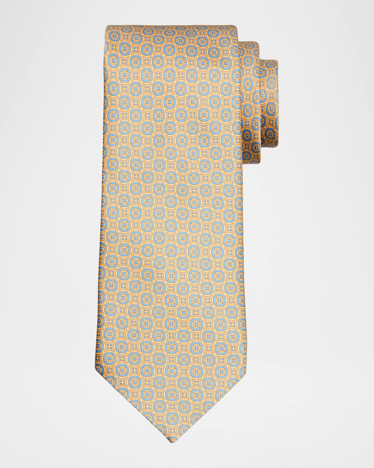 Men & apos;s Geometric-Circle Silk Tie