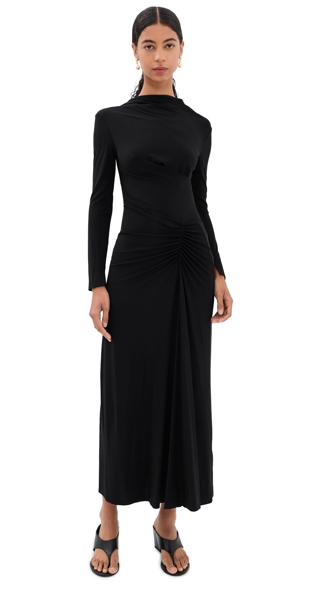 SIMKHAI Ferrera Midi Dress Black 8