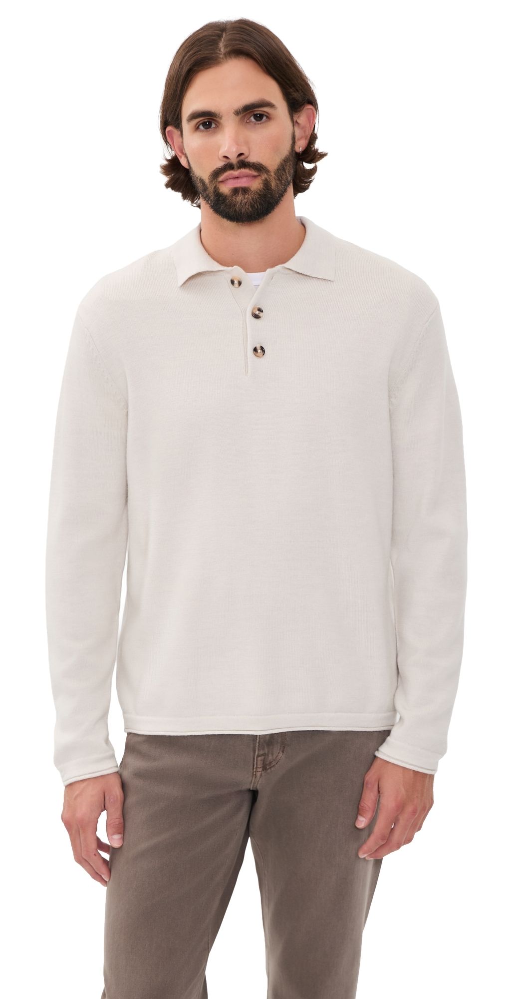 Joe's Jeans Merino Polo Sweater Ancient Scroll M