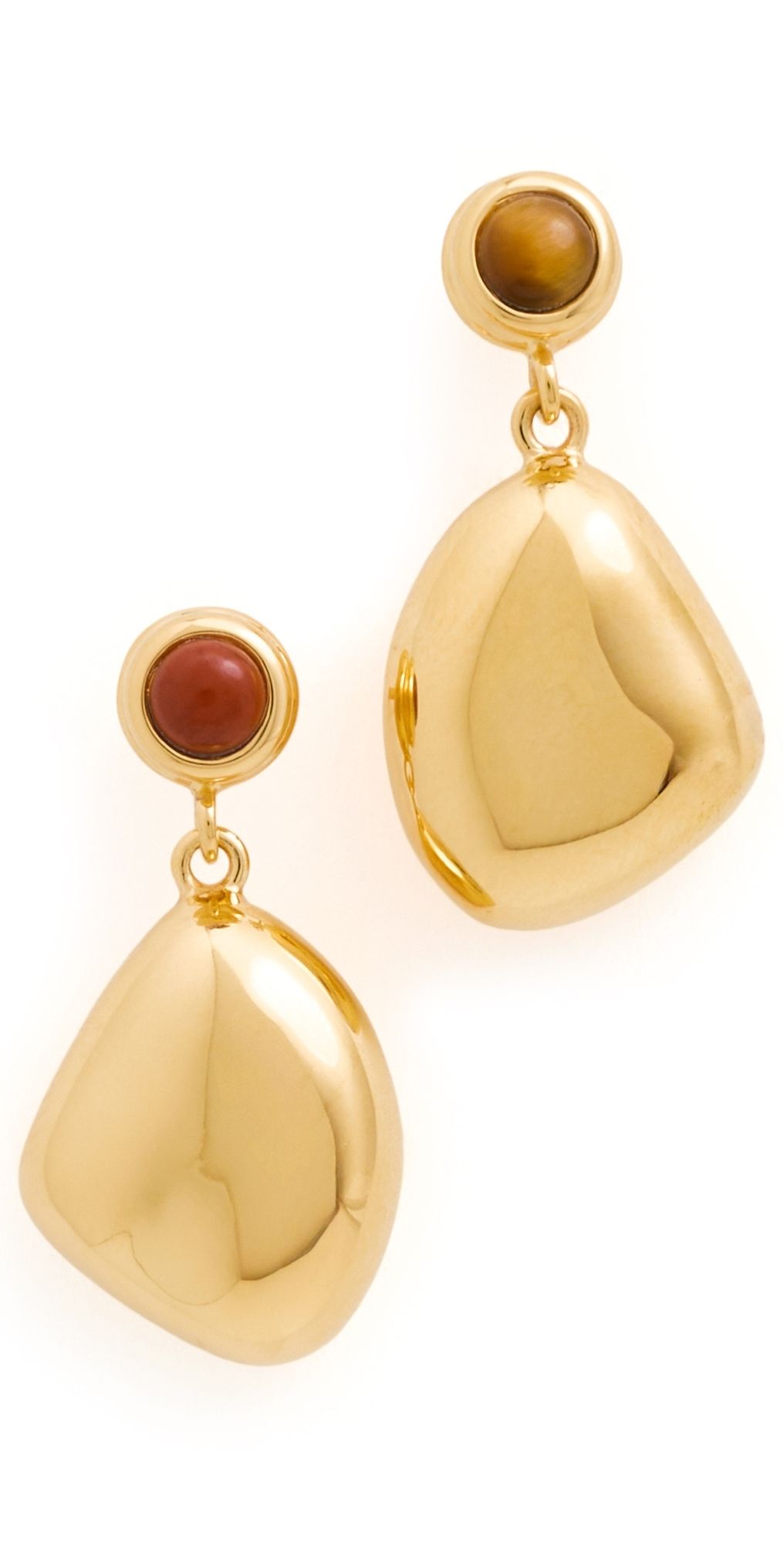Dévé La Radieuse Earrings Red Jasper & Tiger's Eye One Size