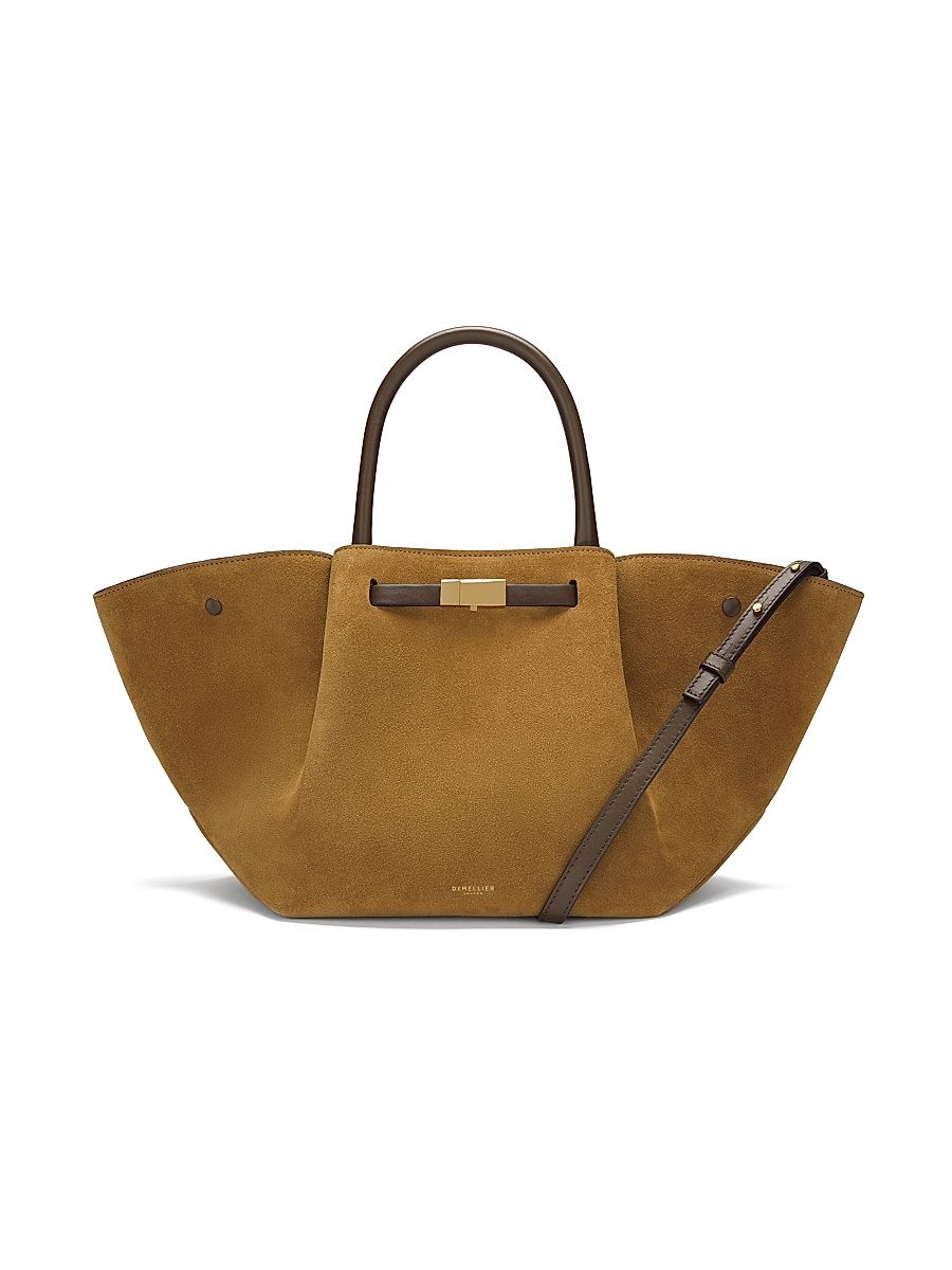 Women's Midi New York Suede Tote Bag - Caramel Mocha