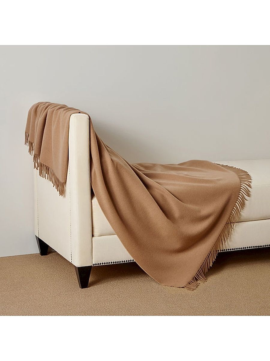 Pure Cashmere Throw - Savage Beige