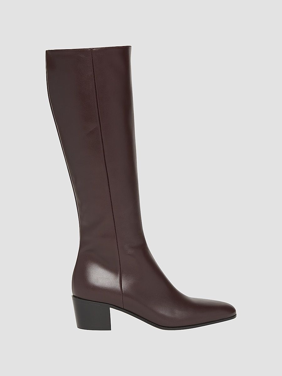 Women's Spencer 45MM Leather Boots - Bourgogne - Size 11