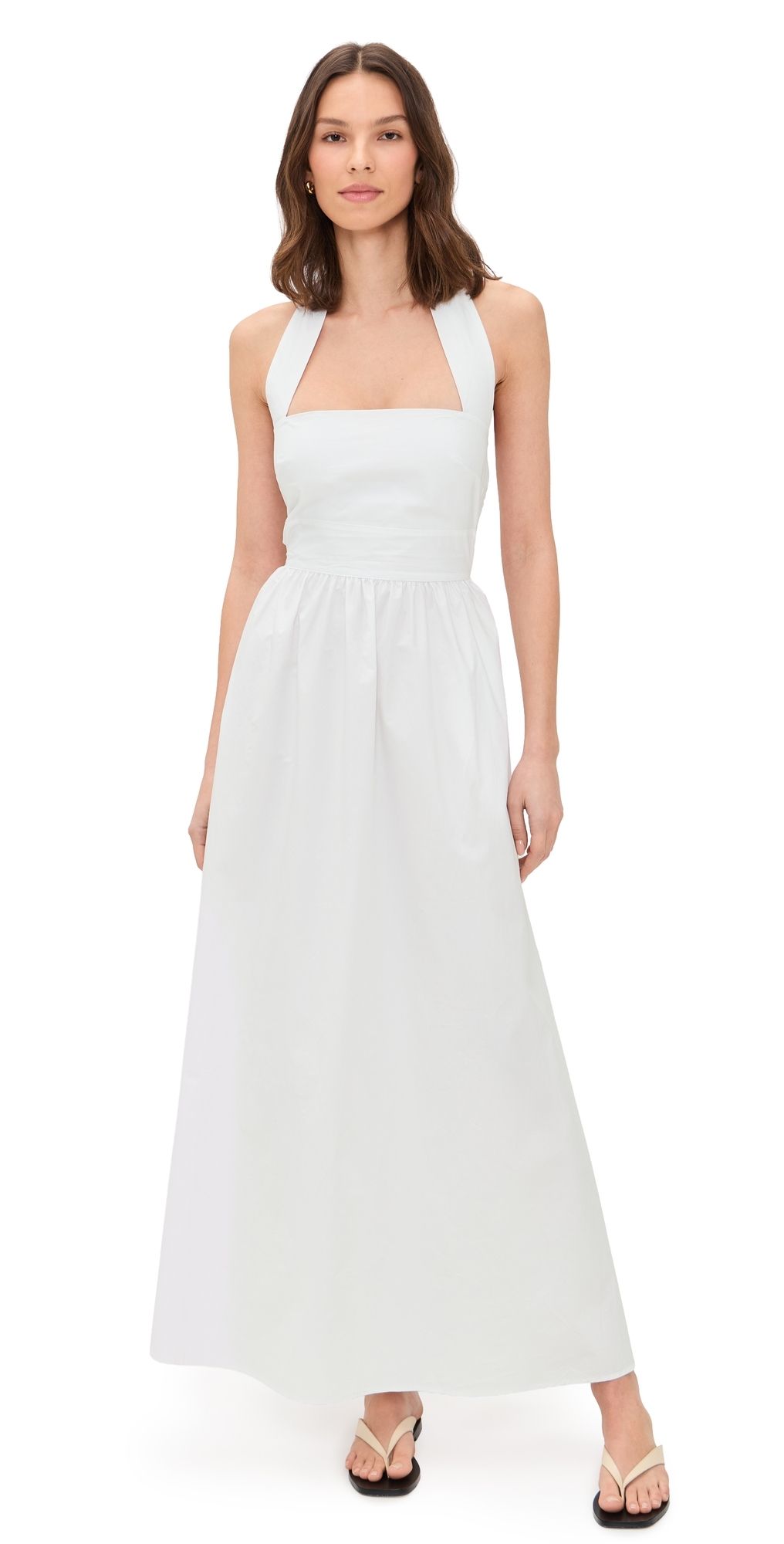 Susana Monaco Poplin Halter Tie Dress Sugar XS