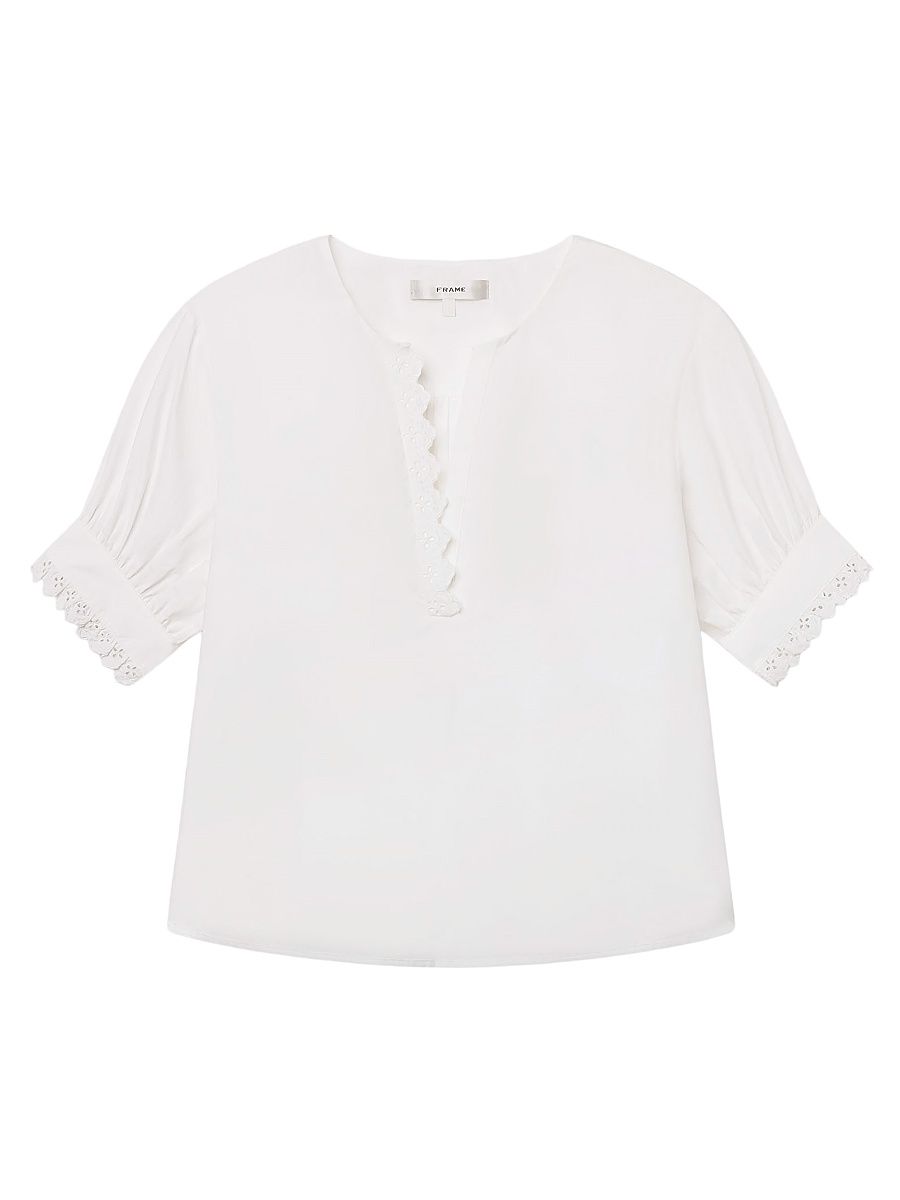 Women's The Keepsake Cotton Top - White - Size XL