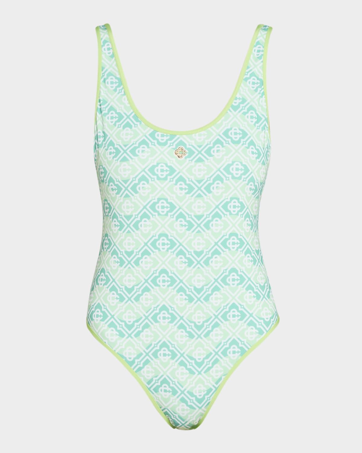 Wavy Monogram One-Piece Swimsuit