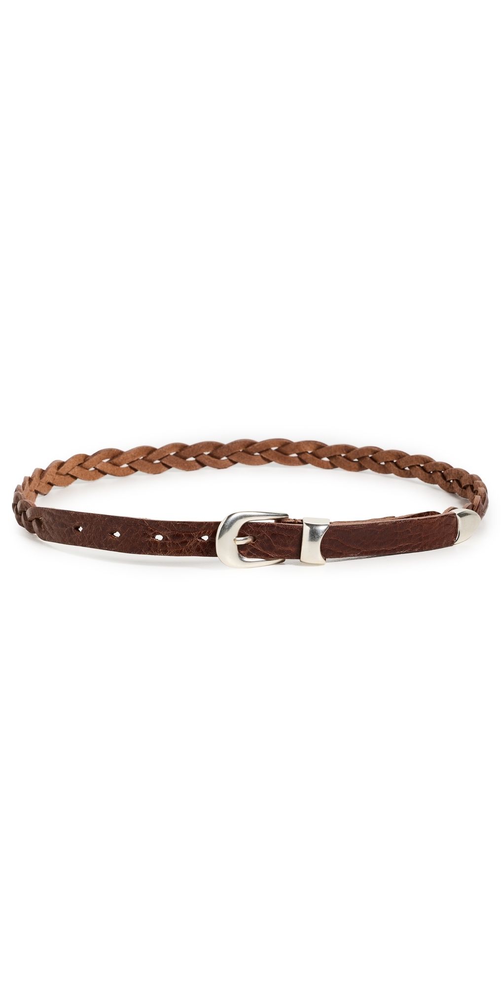 Our Legacy Leather Braided Belt COGNAC LEATHER 80