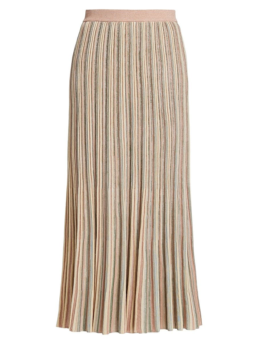 Women's Illuminate Mouline Maxi Skirt - Multi Stripe - Size 10