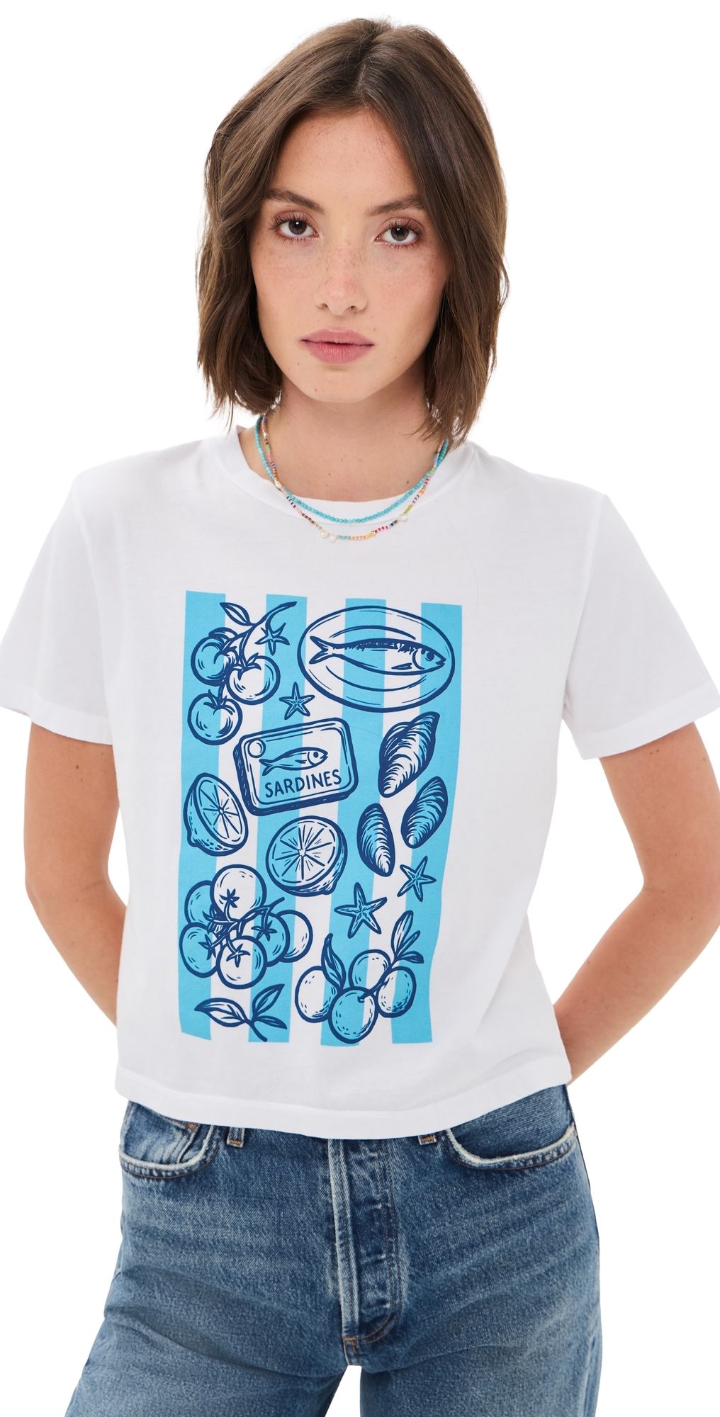 Sunny Somewhere Beachside Summer Everyday Tee White XL