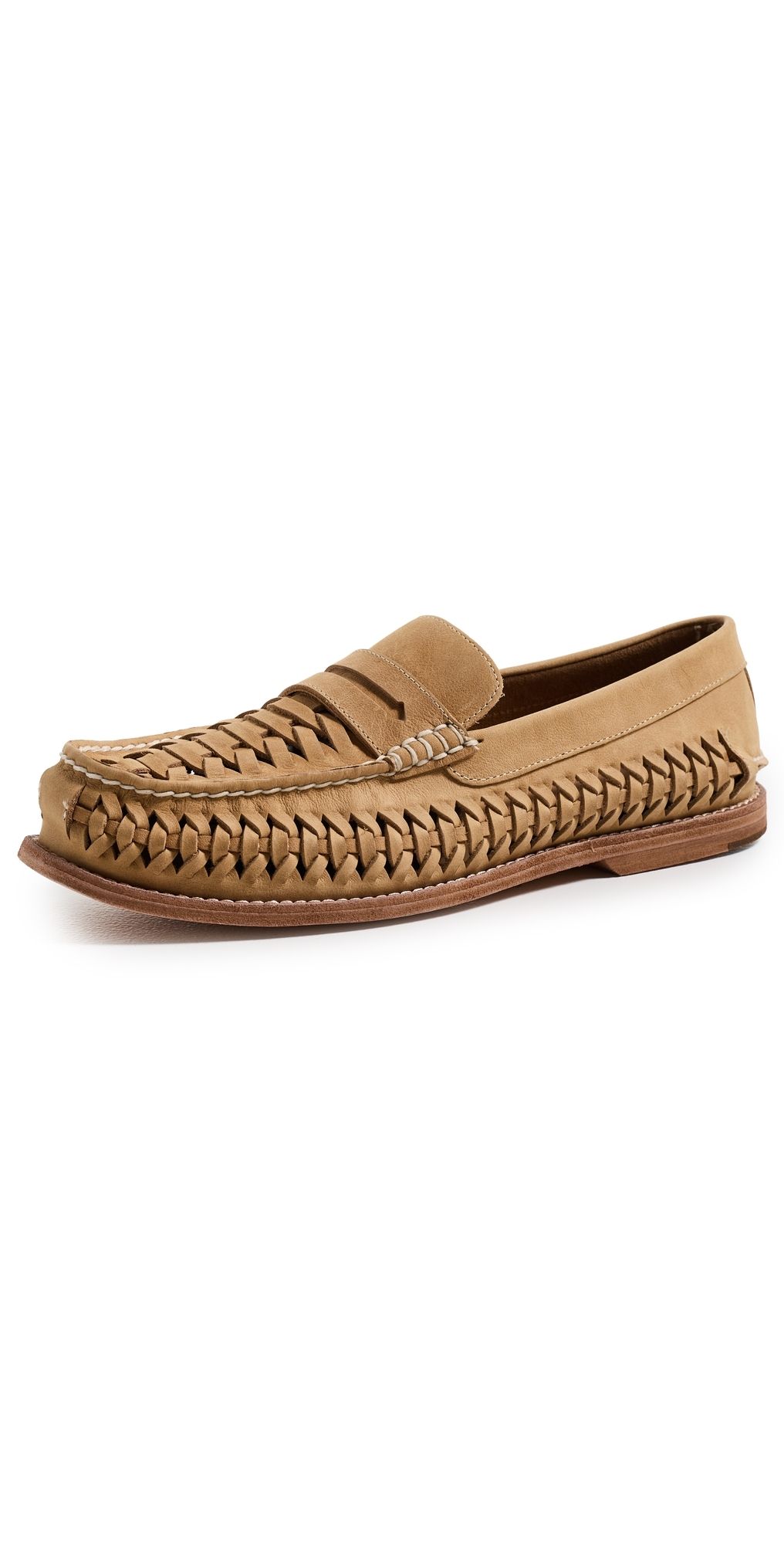 Sperry Gold Cup Woven Penny Loafers Tan 13