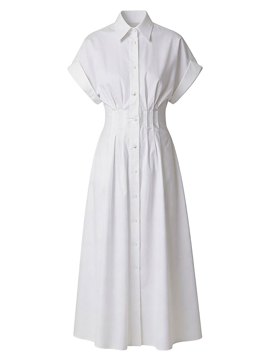 Women's Corsica Sleeveless Shirtdress - White - Size 8