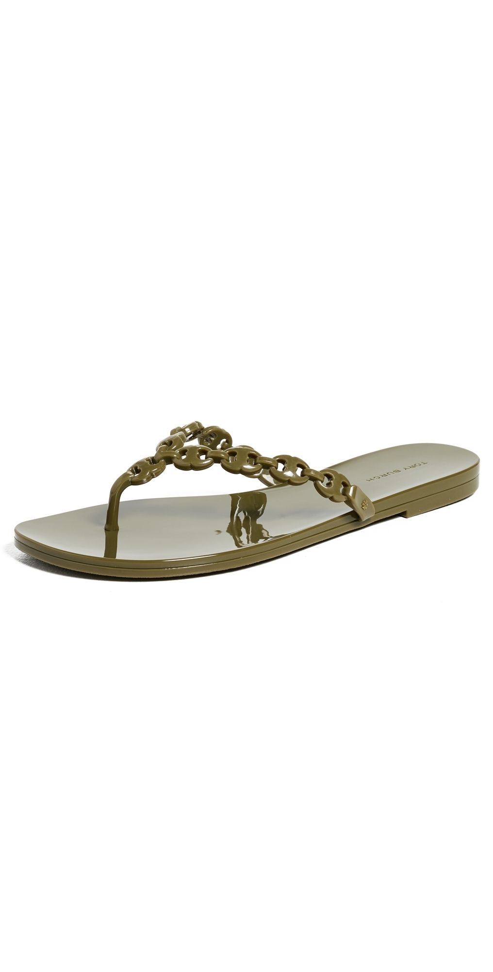 Tory Burch Gemini Link Jelly Sandals Moss Rock 6