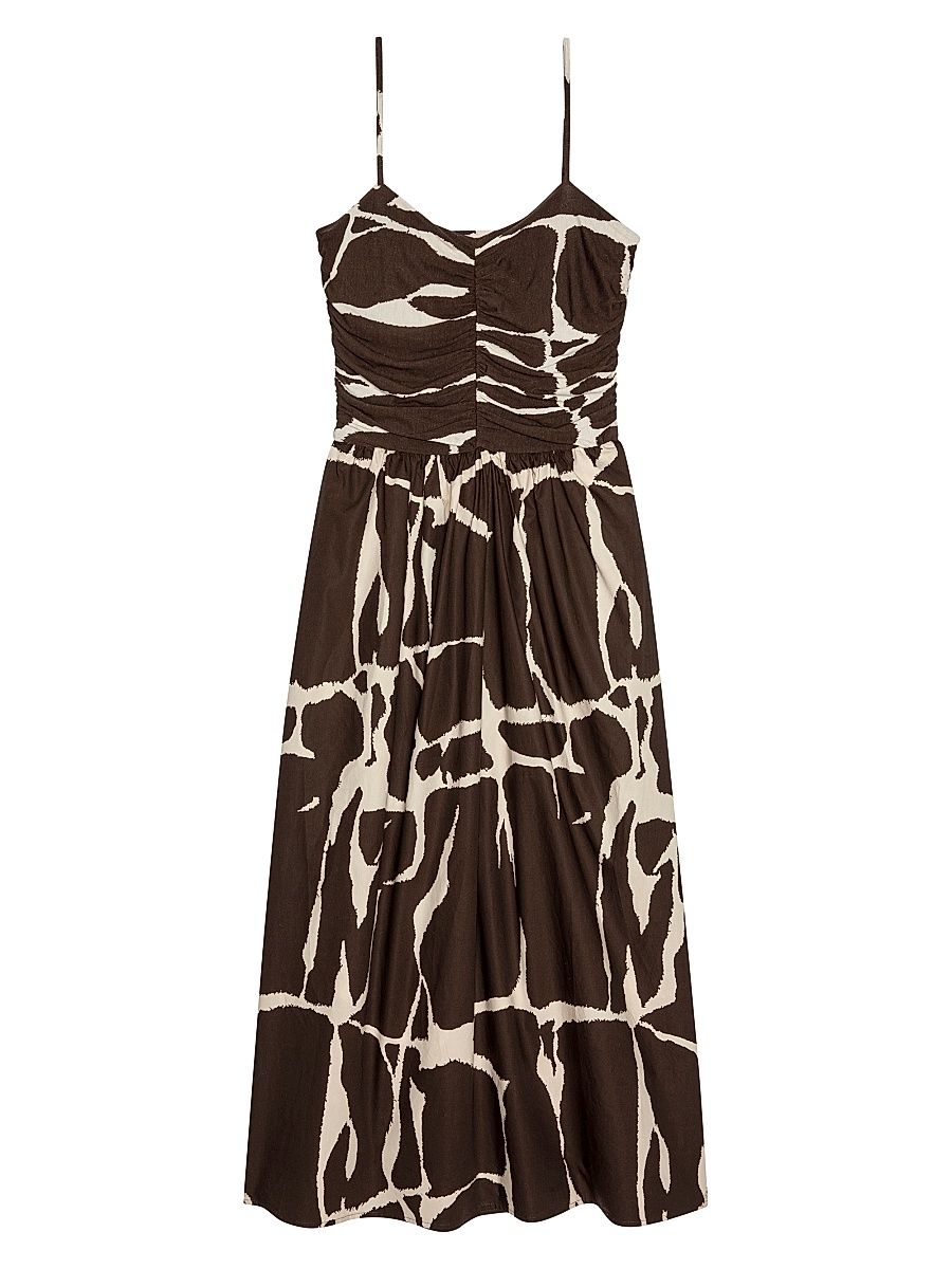 Women's Fisher Printed Midi-Dress - Terra - Size XS