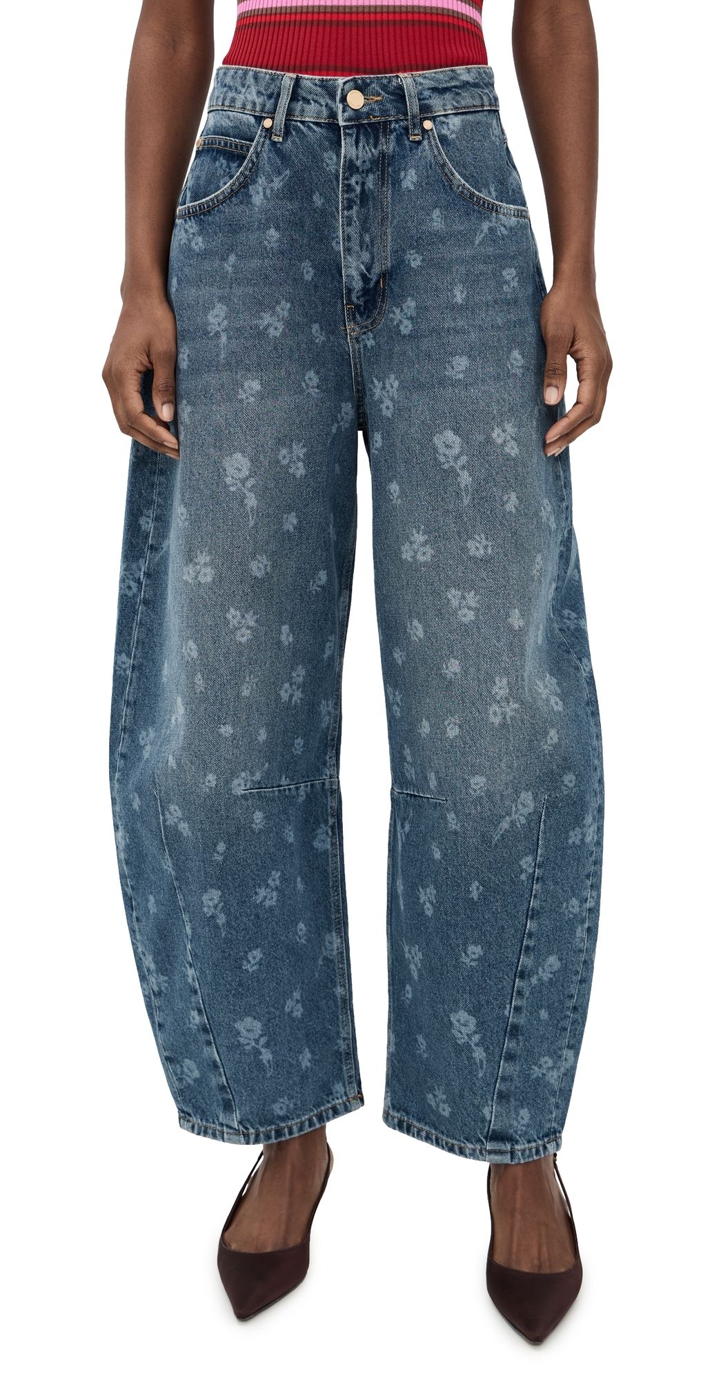 ESSENTIEL ANTWERP Barrel Leg Jeans Quiet Pool 27