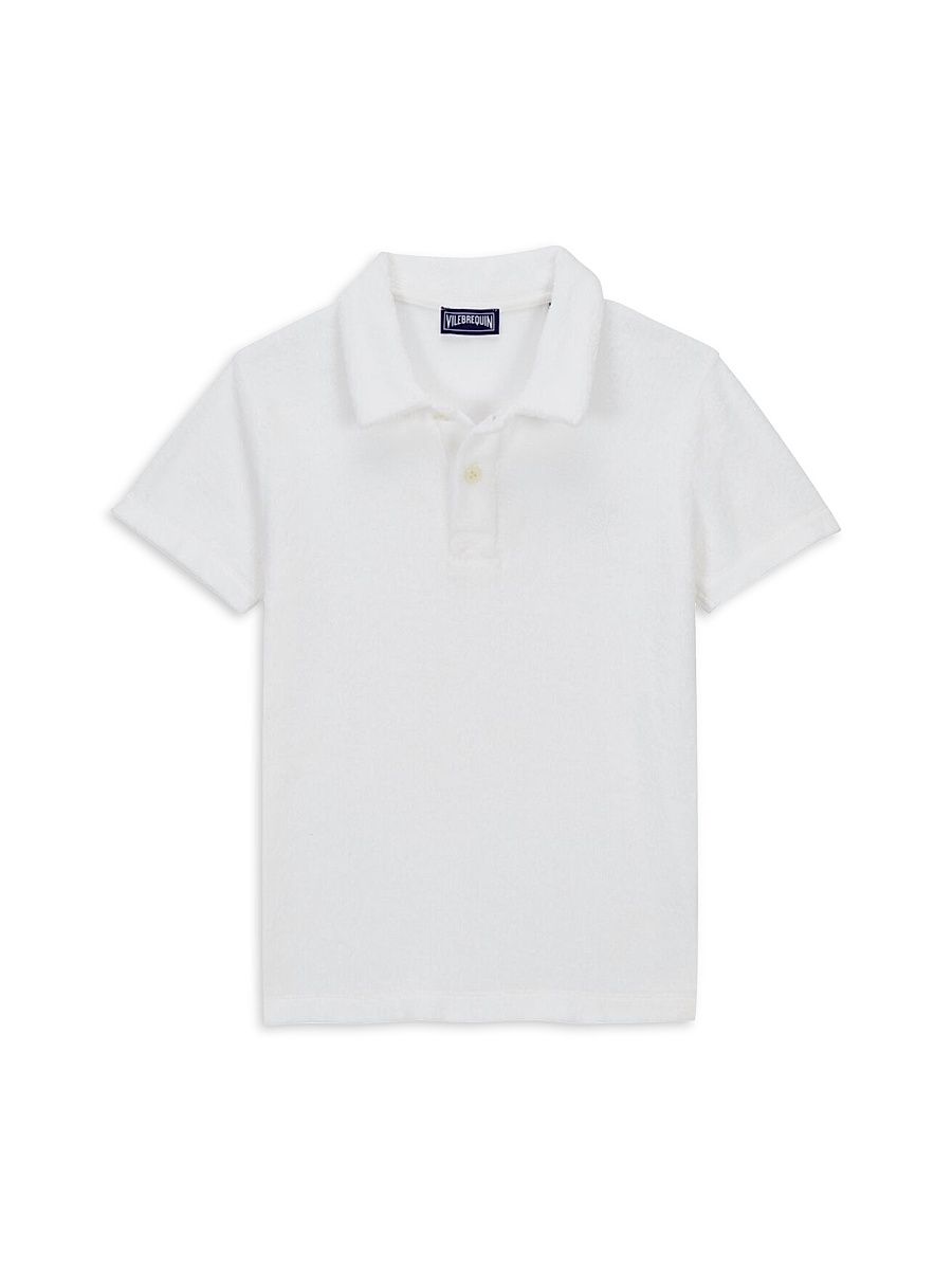 Little Boy's & Boy's Terry Polo Shirt - White - Size 10