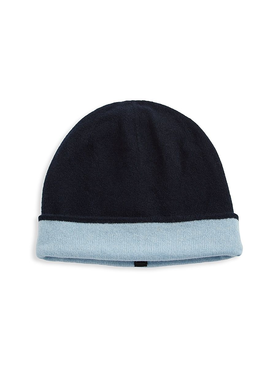 Men's COLLECTION Reversible Cashmere Beanie - Navy