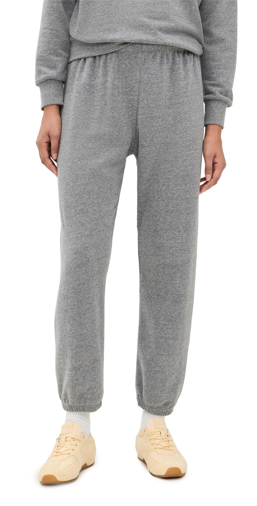 perfectwhitetee French Terry Easy Sweatpants Dark Heather Grey M
