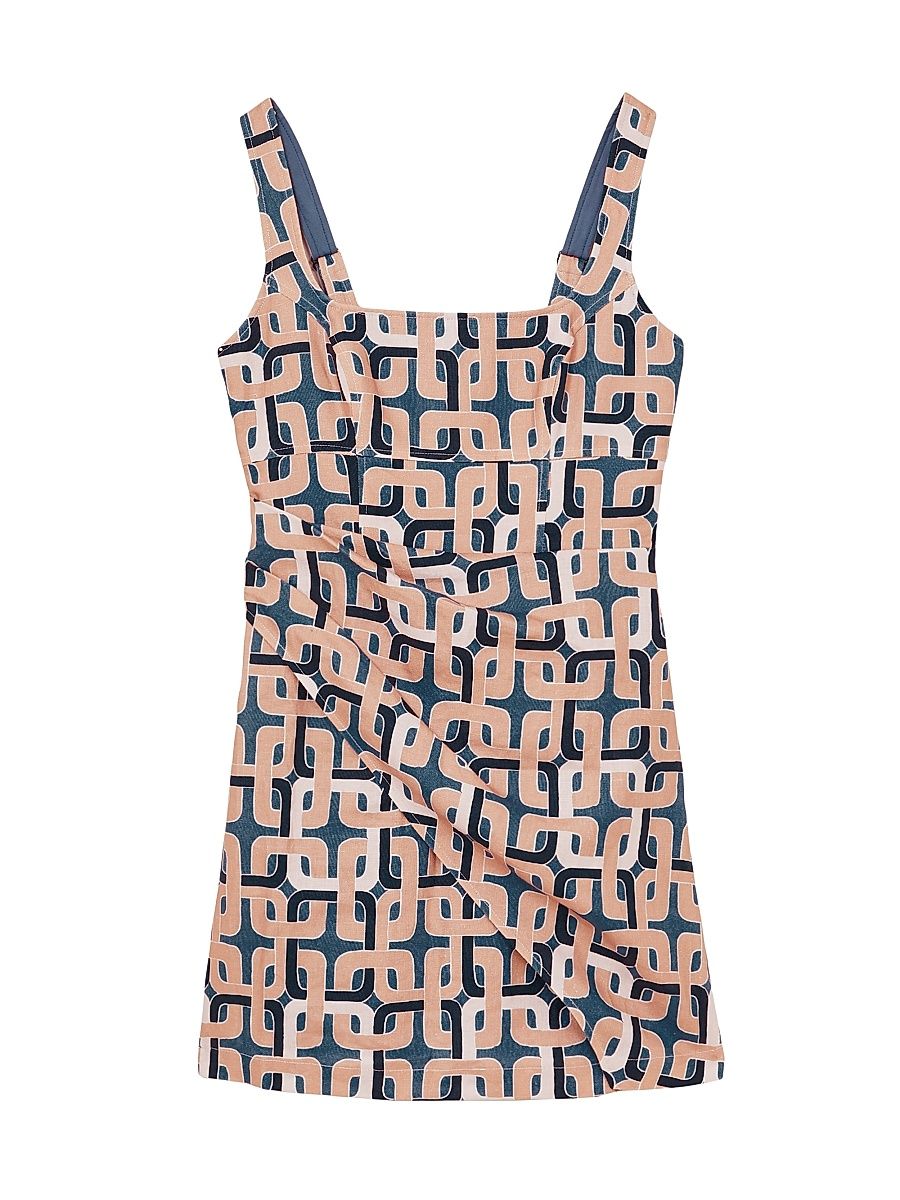 Women's Simone Chain-Print Minidress - Blue - Size 14