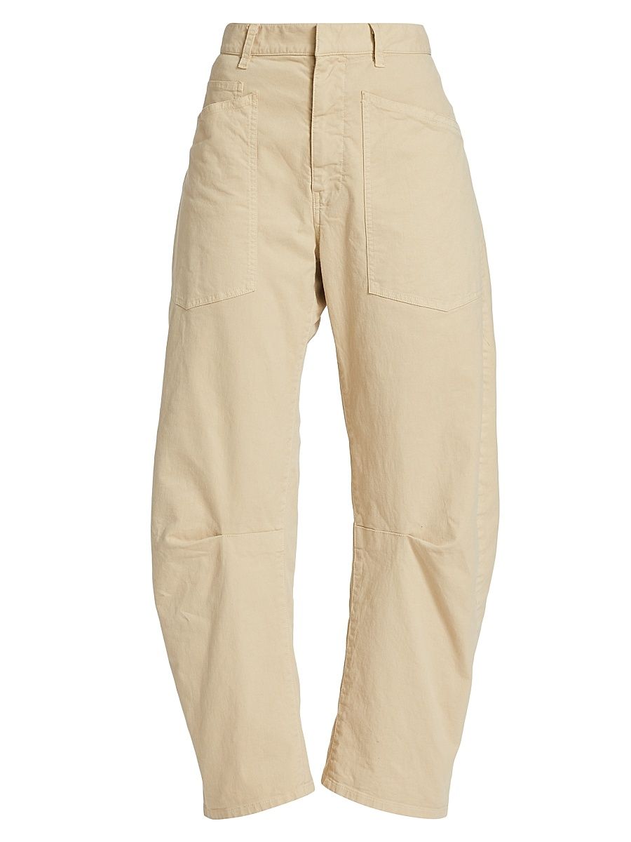 Women's Shon Cotton Twill Pants - Eggshell - Size 12