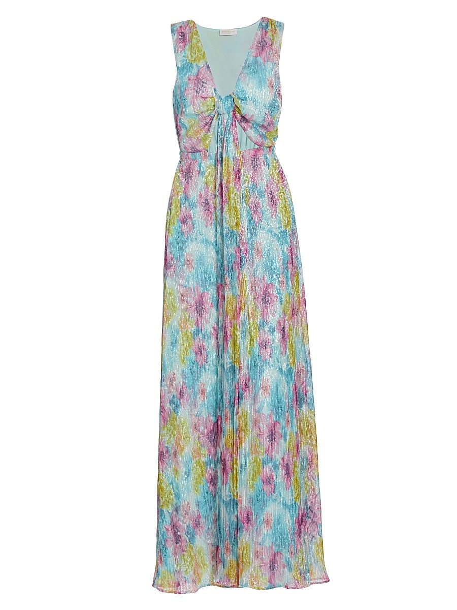 Women's Mila Watercolor Maxi Dress - Lime Multi - Size 8